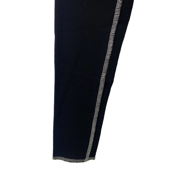 ASOS DESIGN Hourglass Exposed Seam Long Sleeve Top with Lace Up in Black - Picture 5 of 8